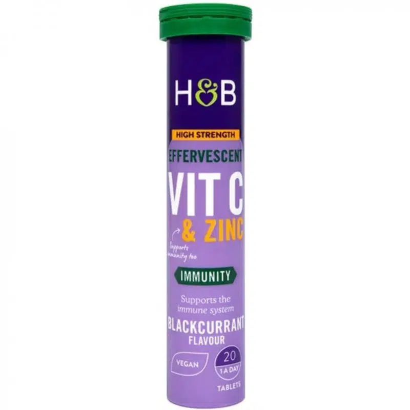 Holland & Barrett C+Cink pezsgőtabletta feketeribizli - 20db 1 H&B C+Cink pezsgőtabletta feketeribizli