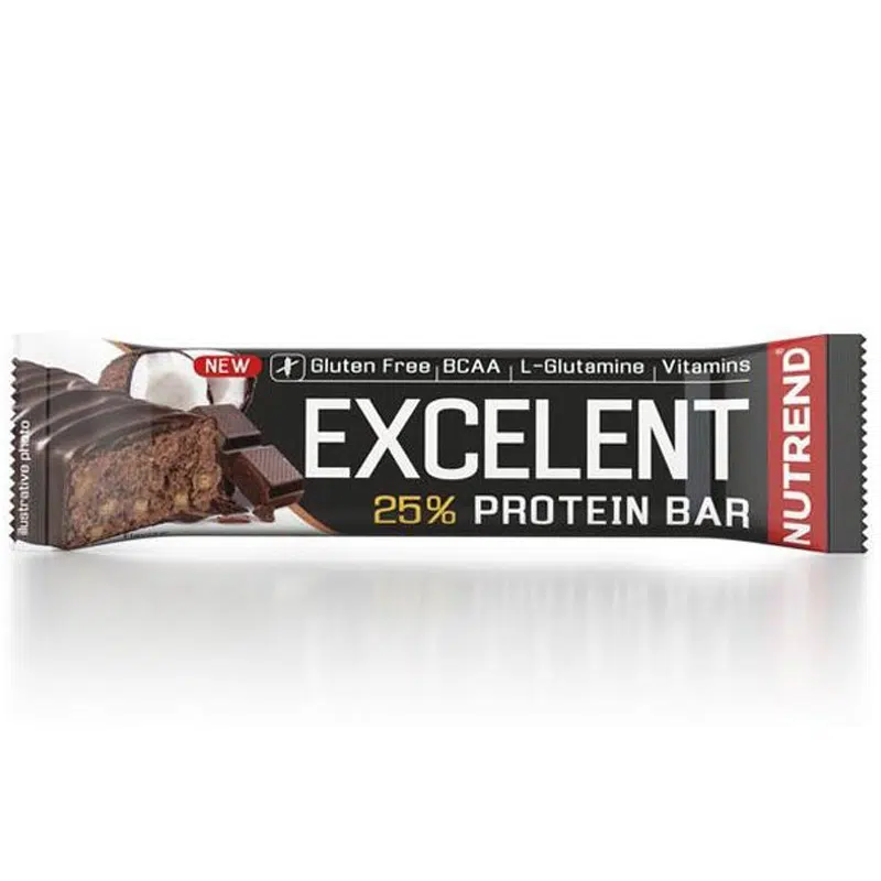 Nutrend Excelent 25% csoki-kókusz ízű fehérje szelet - 85g 1 Nutrend Excelent 25% csoki-kókusz ízű fehérje szelet - 85g
