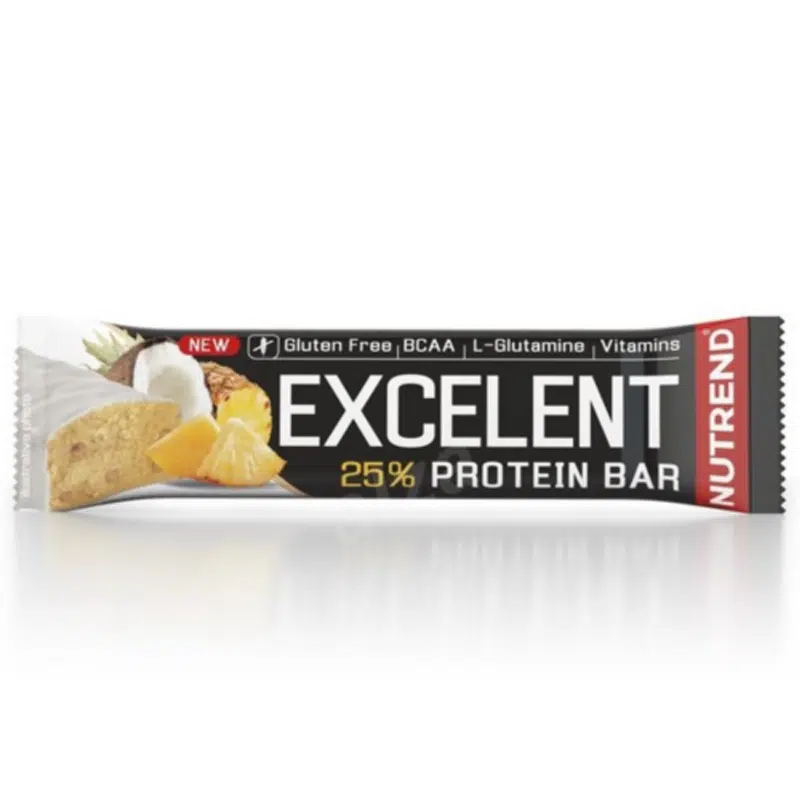 Nutrend Excelent 25% ananász-kókusz ízű fehérje szelet - 85g 1 Nutrend Excelent 25% ananász-kókusz ízű fehérje szelet - 85g