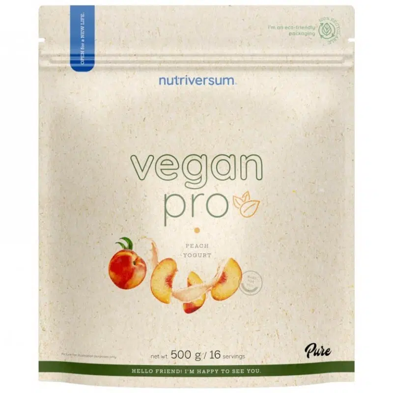 Nutriversum PURE Vegan Pro barackos joghurt - 500g 1 Nutriversum PURE Vegan Pro barackos joghurt - 500g