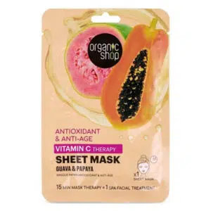 Organic Shop Antioxidáns és Anti-aging fátyolmaszk guavával és papayával - 25g