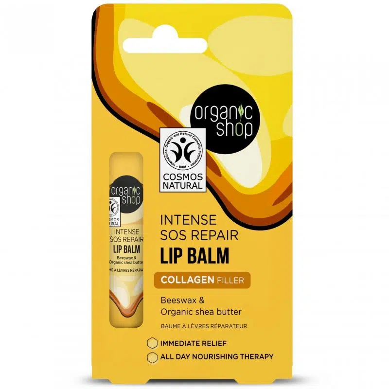 Organic Shop Collagen Filler ajakbalzsam méhviasszal és bio shea vajjal - 10ml 1 Organic Shop Collagen Filler ajakbalzsam méhviasszal és bio shea vajjal - 10ml