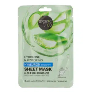 Organic Shop Hidratáló és helyreállító fátyolmaszk aloe verával és hialuronsavval - 25g