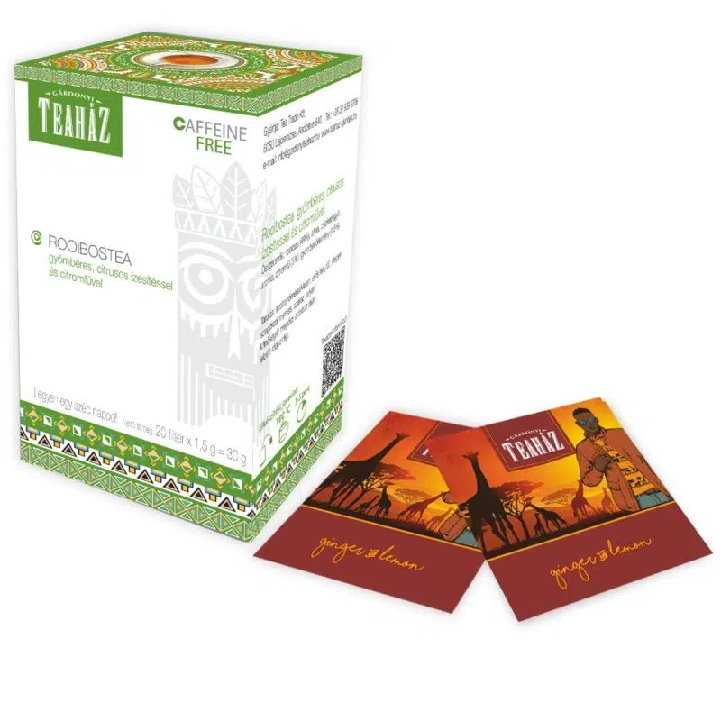 Gárdonyi Teaház Rooibostea gyömbéres, citrusos citromfűvel - 20 filter 1 Gárdonyi Teaház Rooibostea gyömbéres, citrusos citromfűvel - 20 filter