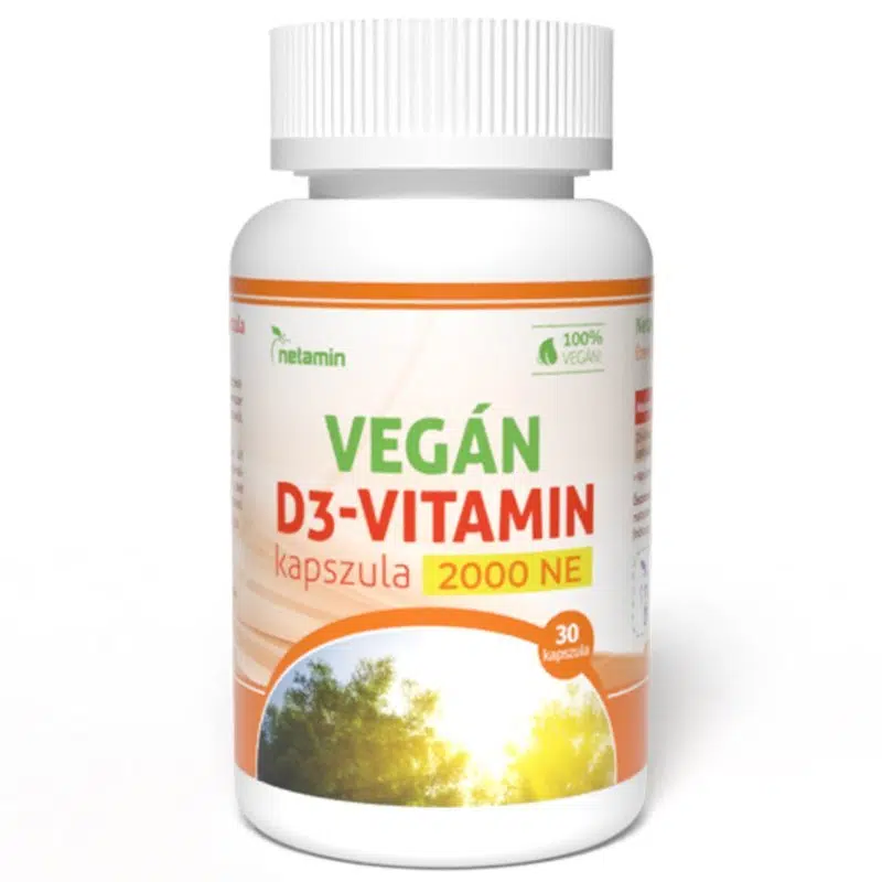 Netamin VEGÁN D3-vitamin 2000 NE kapszula - 30db 1 Netamin VEGÁN D3-vitamin 2000 NE kapszula - 30db