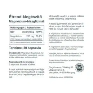Vitaking Magnézium Biszglicinát kapszula - 80db - Image 2