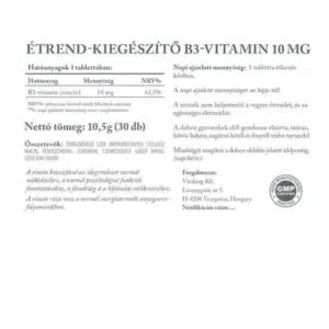 Vitaking Niacin (B3-vitamin) tabletta - 30db - Image 2