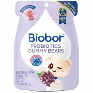 Biobor Szőlő ízű gumicukorka probiotikus baktériumtörzsekkel - 45g