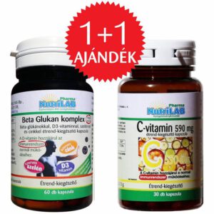 Nutrilab Béta Glukan (Glükán) + Ajándék C-vitamin kapszula - 60db+30db