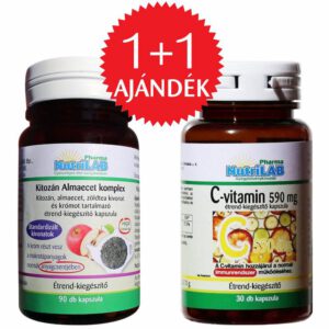 Nutrilab Kitozán Almaecet komplex + Ajándék C-vitamin kapszula - 90db+30db