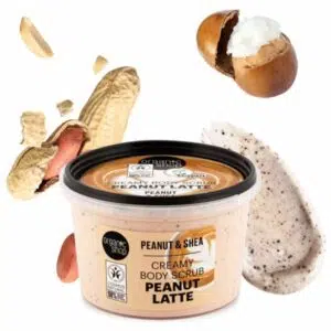 Organic Shop Peanut Latte krémes testradír mogyoróval és shea vajjal - 250ml