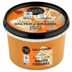Organic Shop Salted Caramel sóskaramellás testradír vaníliával és kakaóval - 250ml