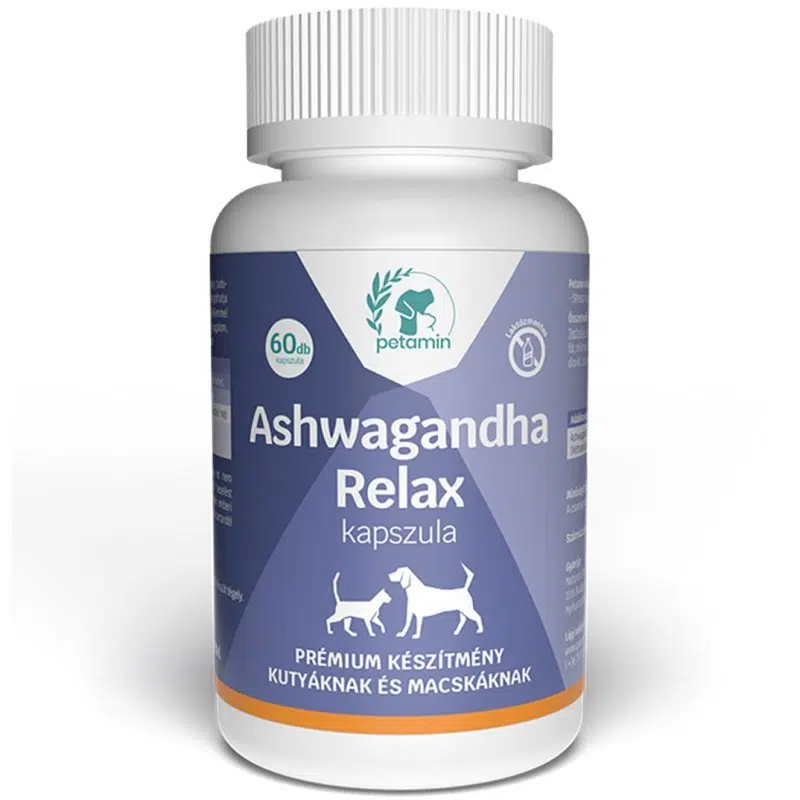 Petamin Ashwagandha Relax kapszula kutyáknak-macskáknak - 60db 1 Petamin Ashwagandha Relax kapszula kutyáknak-macskáknak - 60db