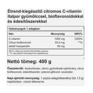 Vitaking Instant C-vitamin 1000mg citrom ízű italpor - 400g 3 Vitaking Instant C-vitamin 1000mg citrom ízű italpor - 400g - Image 2