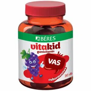 Béres Vitakid Vas cukormentes gumivitamin - 30db