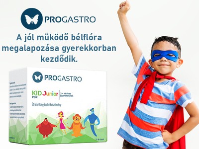 Progastro Kid Junior élőflórát tartalmazó italpor 3-12 éves gyermekeknek