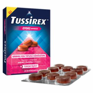 Tussirex Köhögés elleni pasztilla - 20db