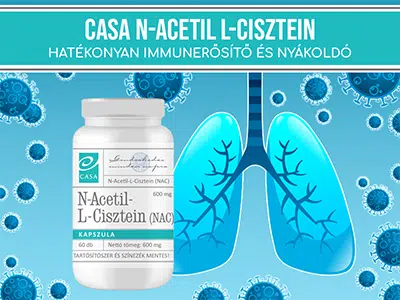 Casa N-Acetil L-Cisztein (NAC) immunerősítő és nyákoldó kapszula
