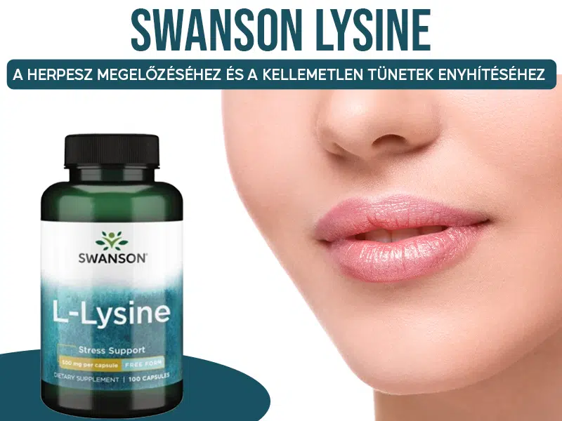 Herpesz ellen ajánljuk az L-lizin aminosavat - Swanson Lysine (lizin) kapszula 1 Herpesz ellen ajánljuk a Swanson Lysine (lizin) kapszulát!