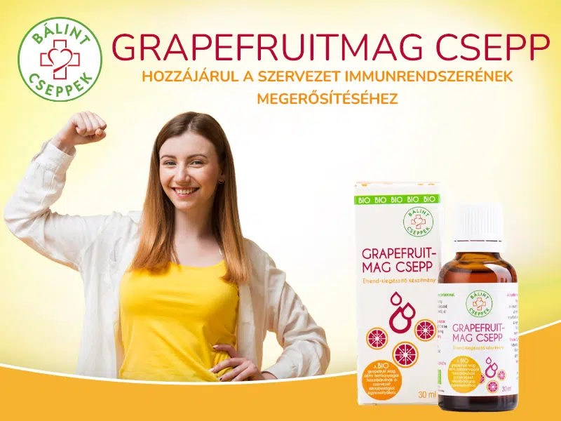 A grapefruitmag kiváló immunerősítő és fertőtlenítő hatású hatóanyagokat tartalmaz! Próbálja ki a Bálint Cseppek Bio Grapefruitmag cseppet! 4 Immunerősítéshez, fertőtlenítéshez ajánljuk a Bálint Cseppek Bio Grapefruitmag cseppet!