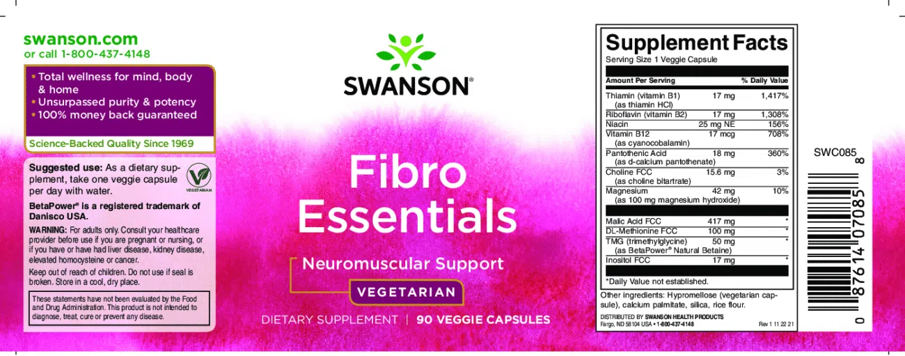 Swanson Fibro Essentials kapszula - 90db 2 Swanson Fibro Essentials kapszula - 90db - Image 2