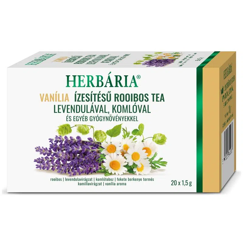 Herbária Vanília rooibos tea levendulával, komlóval - 20 filter 1 Herbária Vanília rooibos tea levendulával, komlóval - 20 filter