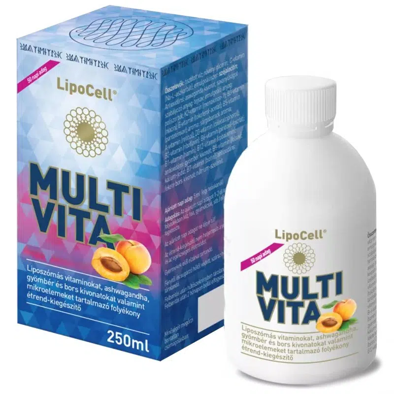 LipoCell Multivita liposzómás multivitamin sárgabarack ízesítéssel - 250ml 1 LipoCell Multivita liposzómás multivitamin sárgabarack ízesítéssel - 250ml