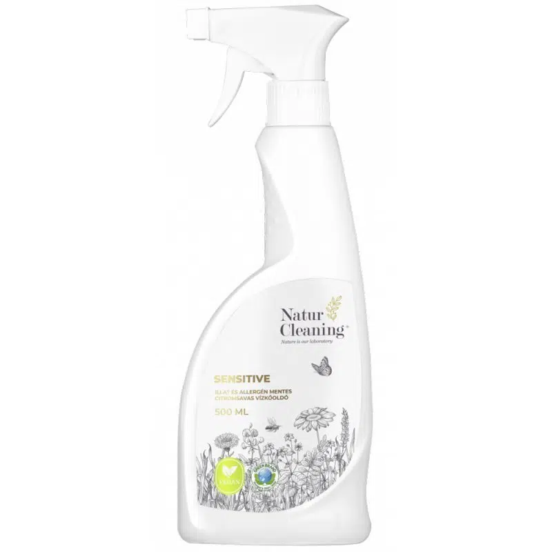 NaturCleaning Sensitive illat és allergén mentes citromsavas vízkőoldó - 500ml 1 NaturCleaning Sensitive illat és allergén mentes citromsavas vízkőoldó - 500ml