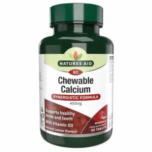 Natures Aid Chewable Calcium - Kalcium+D3-vitamin rágótabletta - 60db
