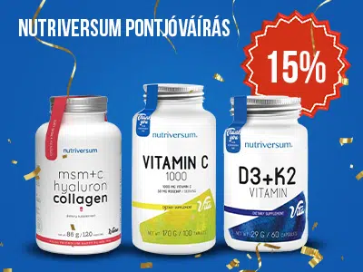 Nutriversum 15% pontjóváírás!