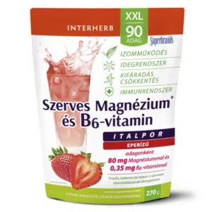 Interherb XXL Szerves Magnézium+B6 epres italpor - 270g