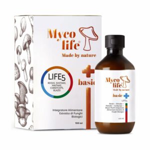 MycoLife LIFE5-komplex (Cordyceps, Mandulagomba, Maitake, Shitake, Reishi) - 100ml