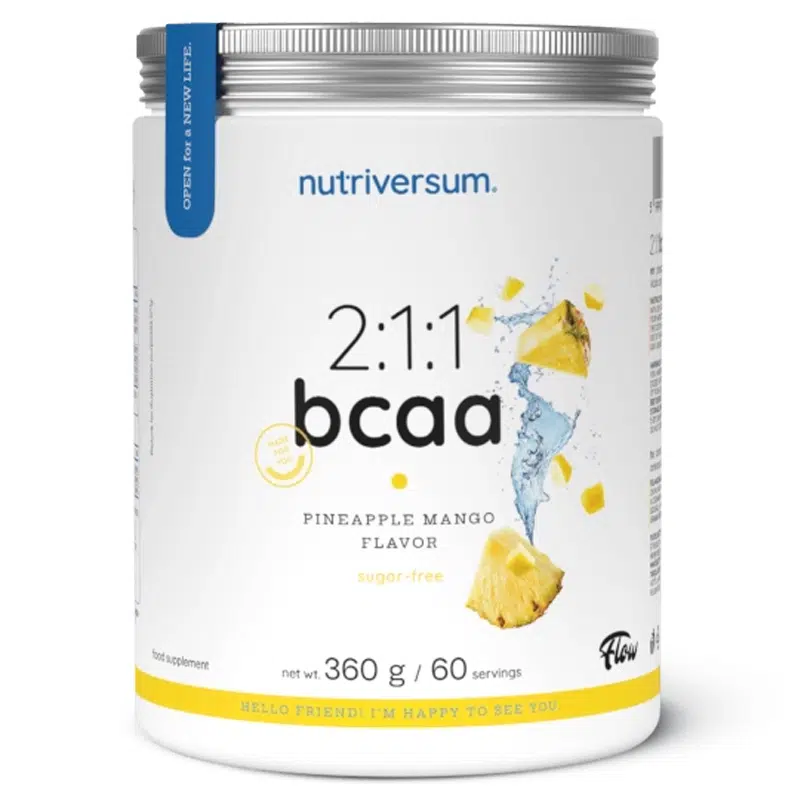 Nutriversum FLOW-2:1:1 BCAA ananász-mangó sugar free - 360g 1 Nutriversum FLOW-2:1:1 BCAA ananász-mangó sugar free - 360g