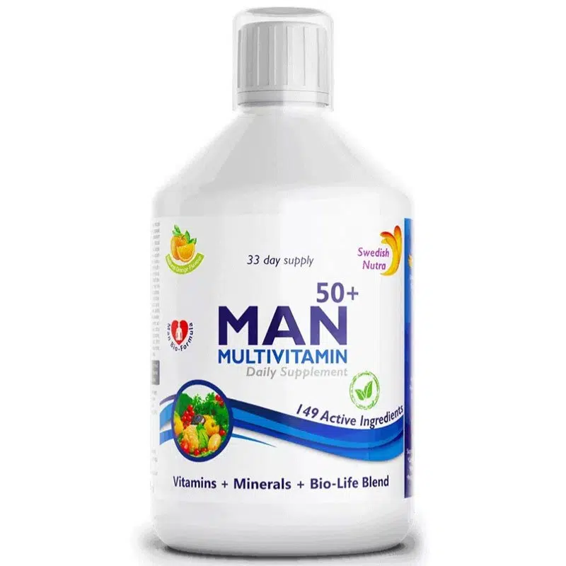 Swedish Nutra Man 50+ folyékony multivitamin férfiaknak - 500ml 1 Swedish Nutra Man 50+ folyékony multivitamin férfiaknak - 500ml