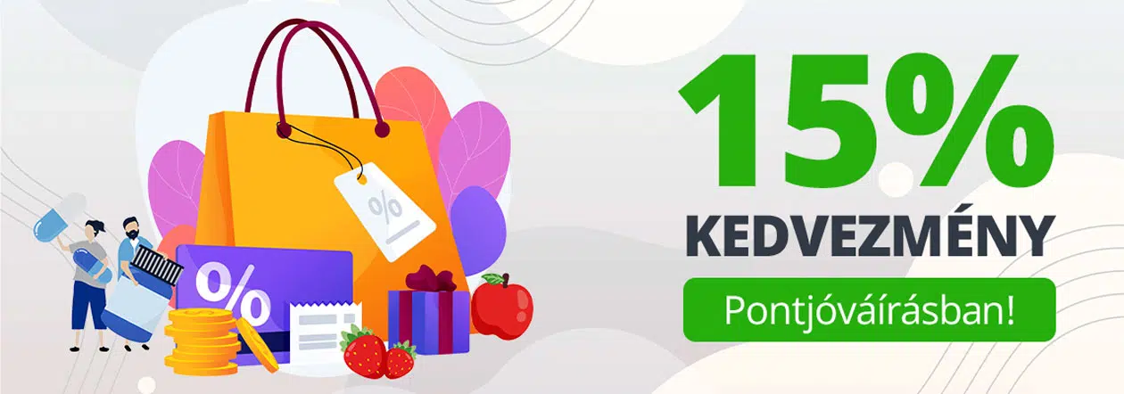 15% Pontjóváírás minden* termékre - VitaminBolt.hu webáruház