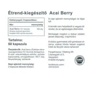 Vitaking Acai Berry kapszula - 60db 3 Vitaking Acai Berry kapszula - 60db - Image 2
