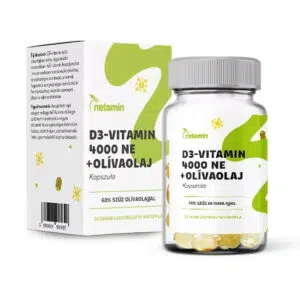 Netamin D3-vitamin 4000NE+olívaolaj kapszula - 30db