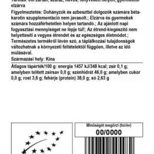 Biomenü Bio Kék Spirulina algapor - 60g 3 Biomenü Bio Kék Spirulina algapor - 60g - Image 2