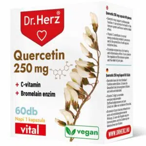 Dr. Herz Quercetin 250mg+C-vitamin+Bromelain enzim kapszula - 60db