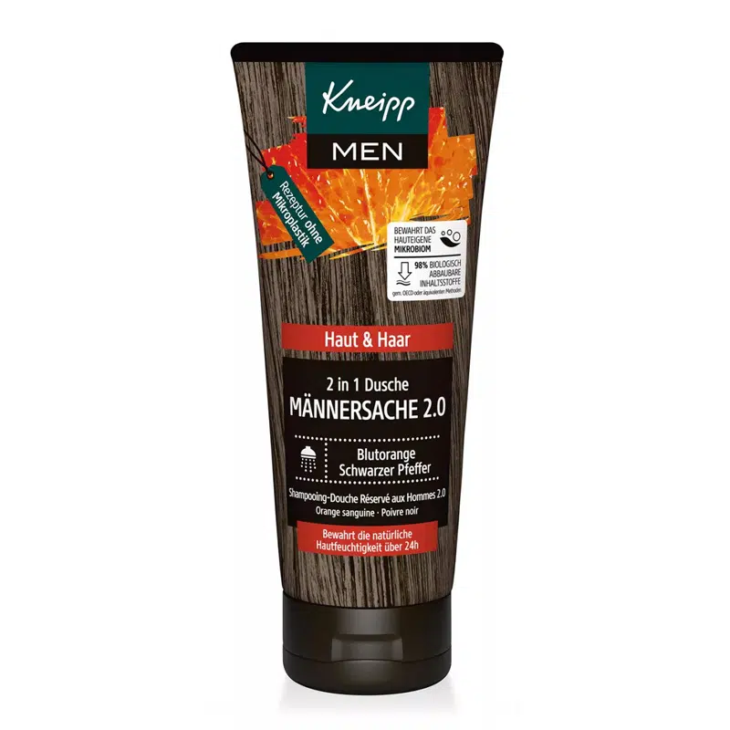 Kneipp Aroma tusfürdő és sampon Férfi - Férfias erő 2.0 (Mannersache) - 200ml 1 Kneipp Aroma tusfürdő és sampon Férfi - Férfias erő 2.0 (Mannersache) - 200ml