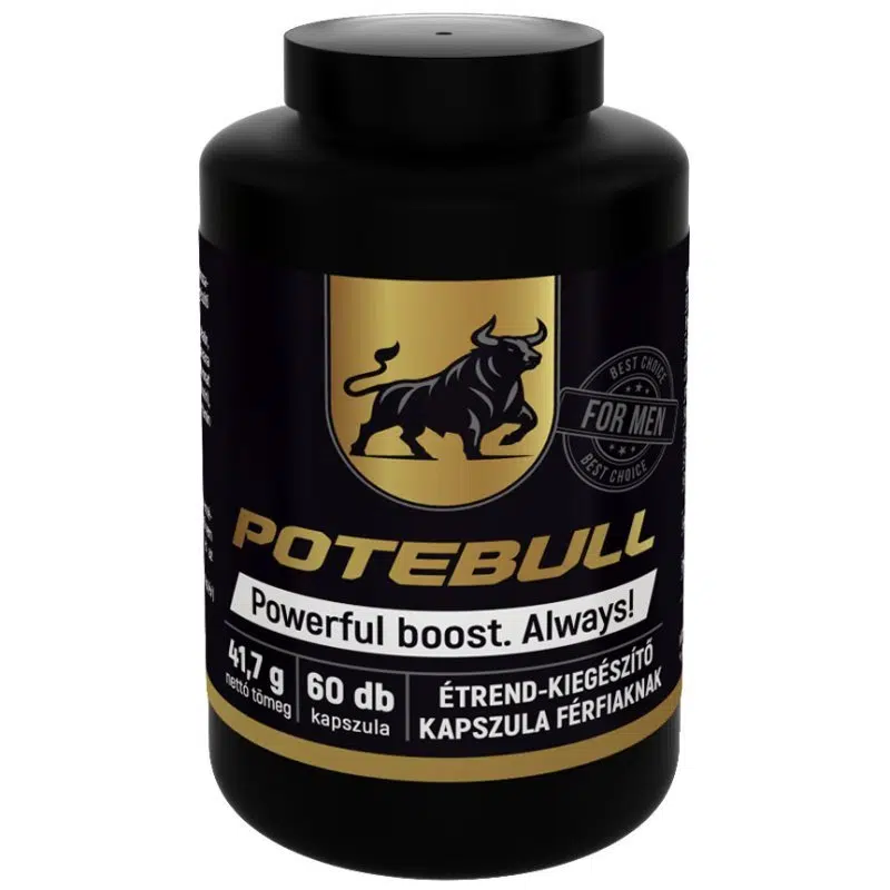 Potebull étrendkiegészítő kapszula férfiaknak - 60db 1 Potebull étrendkiegészítő kapszula férfiaknak - 60db