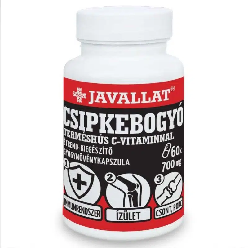Javallat Csipkebogyó terméshús C-vitaminnal kapszula - 60db 1 Javallat Csipkebogyó terméshús C-vitaminnal kapszula - 60db