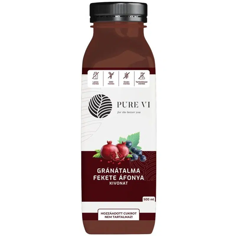 Pure Vi Gránátalma-Feketeáfonya-kivonat - 500ml 1 Pure Vi Gránátalma-Feketeáfonya-kivonat - 500ml