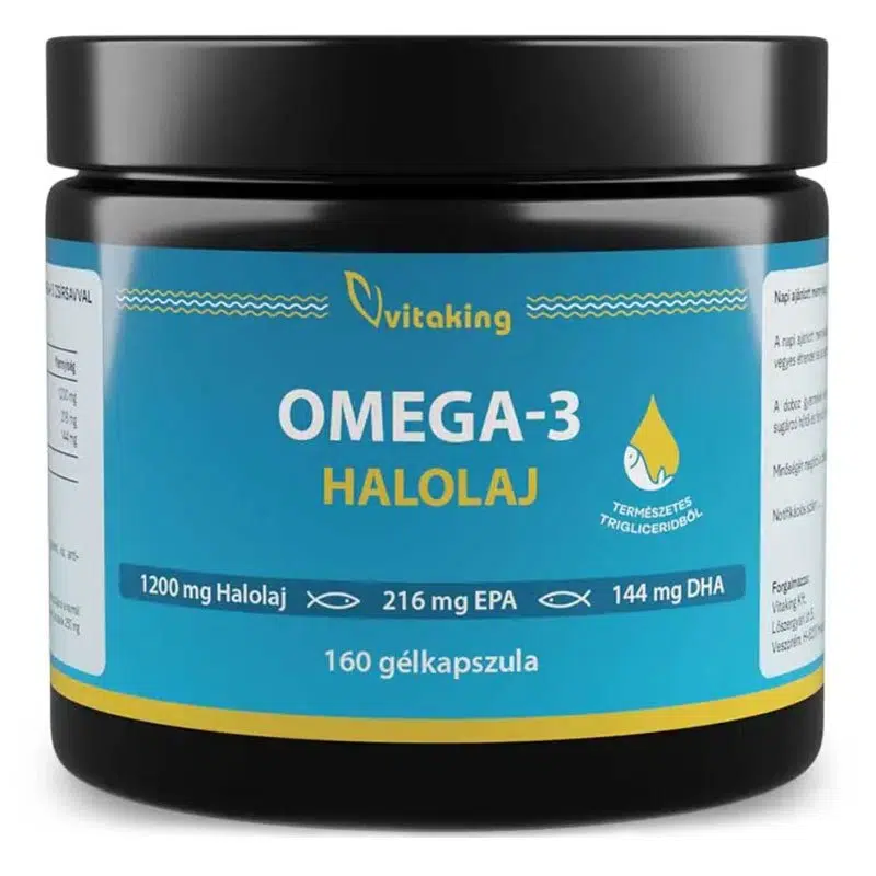Vitaking Omega-3 Halolaj 1200mg lágyzselatin kapszula - 160db 1 Vitaking Omega-3 Halolaj 1200mg lágyzselatin kapszula - 160db
