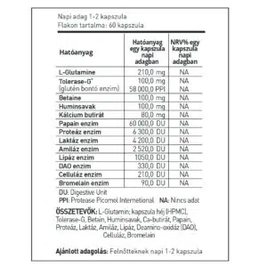 GluteNO emésztőenzim kapszula - 60db - Image 2