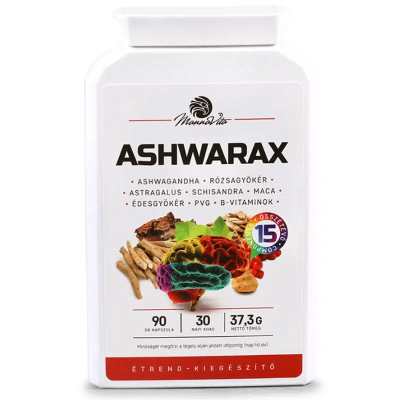 Mannavita Ashwarax szorongás, pánik, álmatlanság elleni kapszula - 90db 1 Mannavita Ashwarax szorongás, pánik, álmatlanság elleni kapszula - 90db