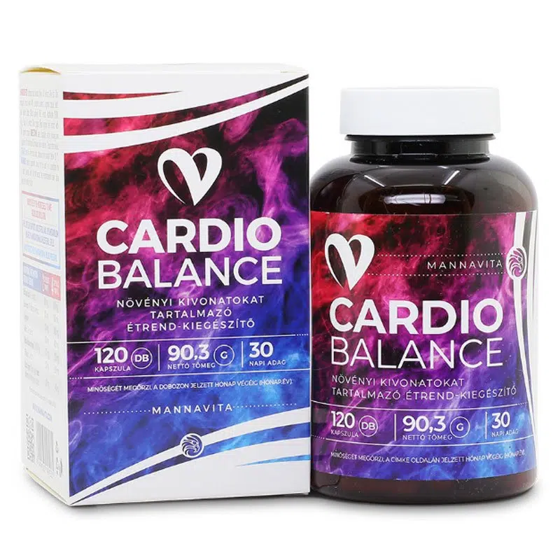 Mannavita Cardio Balance vérnyomás komplex kapszula - 120db 1 Mannavita Cardio Balance vérnyomás komplex kapszula - 120db