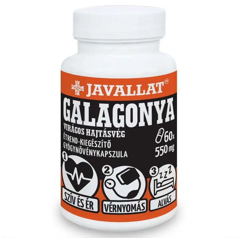 Javallat Galagonya virágos hajtásvég kapszula - 60db 1 Javallat Galagonya virágos hajtásvég kapszula - 60db