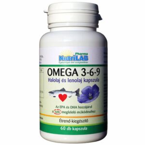 Nutrilab Omega 3-6-9 Halolaj és lenolaj kapszula - 60db