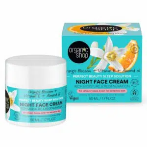 Organic Shop Éjszakai arckrém narancsvirággal E-vitaminnal és mandulaolajjal - 50ml
